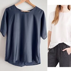 J.Crew Satin Front Dolman Sleeves Top in Black,‎ Size Small